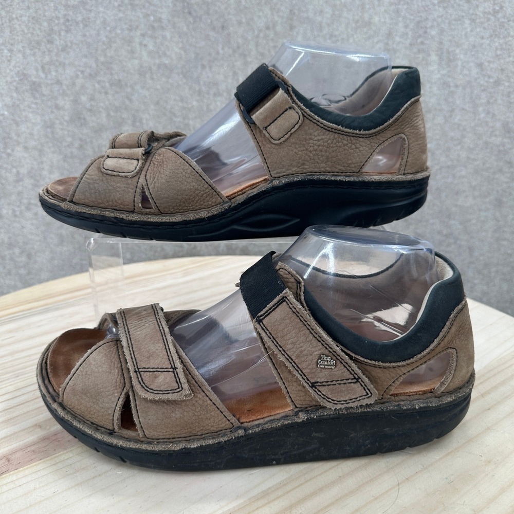 Finn Comfort Samara Sandals Womens 9-9.5 Leather Adjustable Strap Rocker Sole